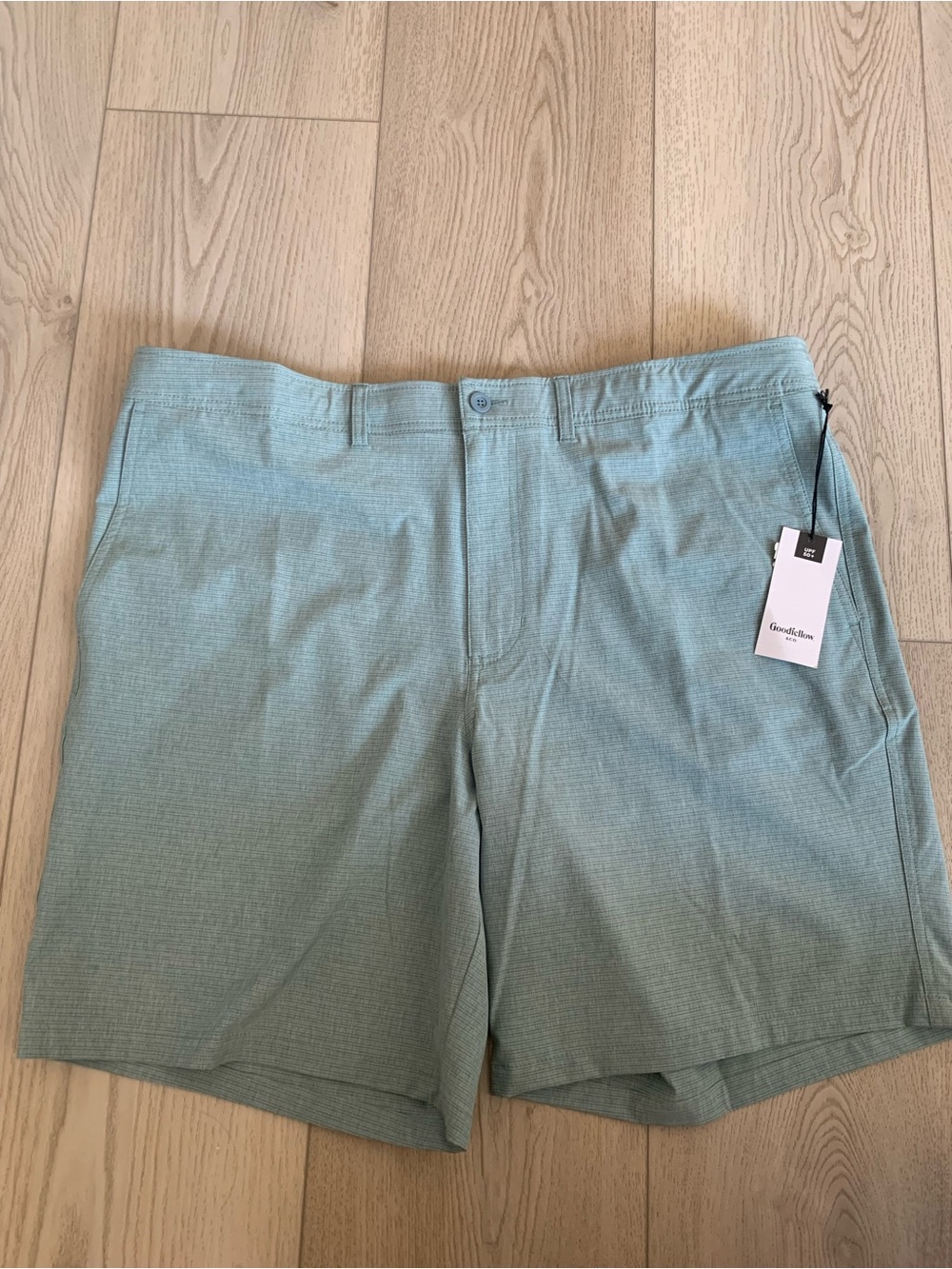 NTW Goodfellow Hybrid Swim Shorts 9” Light Blue Size 42 Stretch
